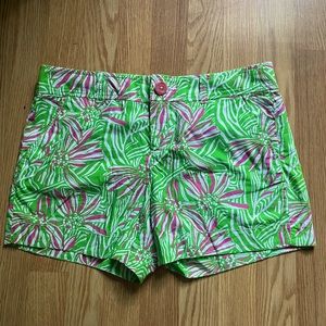 Lilly Pulitzer Pink/Green/White Floral Callahan Shorts